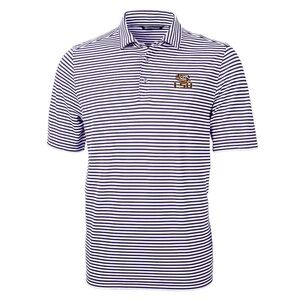 Official LSU Striped Polo - Purple and White